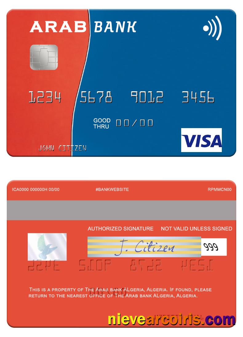 Algeria Arab Bank Algeria visa card